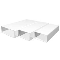 Воздуховод для кухни прямоугольный ЭРА 511ВП ПВХ (55х110 мм/0,5 м)