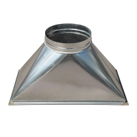 Переход c прямоугольного на круглое сечение (оц. сталь) 600х350-d200