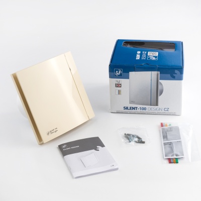 Вытяжной вентилятор с обратным клапаном Soler Palau SILENT-100 CZ IVORY DESIGN 4C