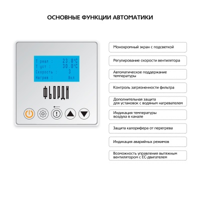 Приточная установка ФЬОРДИ ВПУ 800 ЕС/12-380/3-BLG Приточная установка ФЬОРДИ ВПУ 800 ЕС/12-380/3-BLG