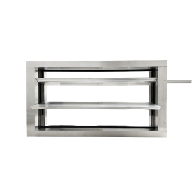 Дроссель-клапан прямоугольный под электропривод (оц. сталь) 400х200