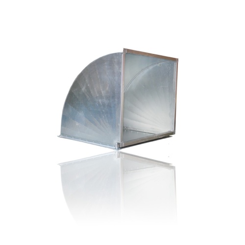 Отвод 90º прямоугольный (оц. сталь) (700х500 мм)