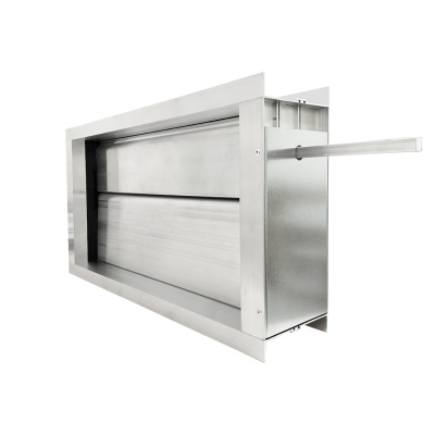 Дроссель-клапан прямоугольный под электропривод (оц. сталь) 1000х500