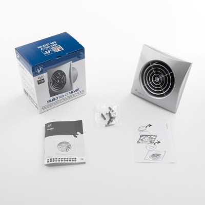 Вытяжной вентилятор с обратным клапаном Soler Palau SILENT-100 CZ SILVER