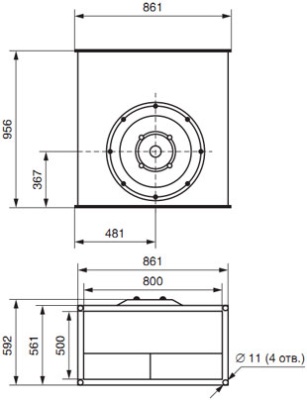Вентилятор канальный ВКП-80-50-4D