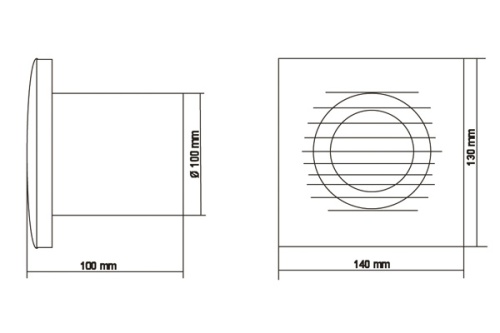 Накладной вентилятор Europlast Т100