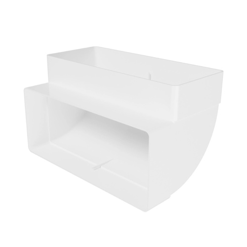 Отвод 90º вертикальный (пластиковый) ЭРА 922КВП (220x90 мм)